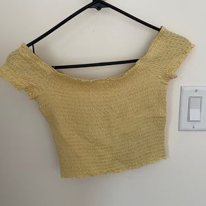 Yellow Crinkle Top